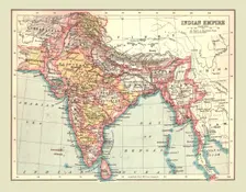 Map of the Indian Empire, 1902. Creator: Unknown