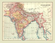 Map of the Indian Empire, 1902. Creator: Unknown