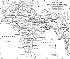 Map of the Indian Empire c1912