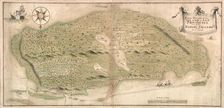 Map of the island of New Providence one of the Bahamas Islands in the West Indies, Mid 18th cen. Creator: Anonymous master