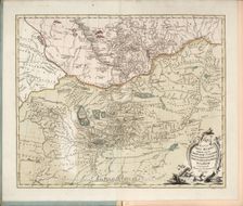 Map of the Irtysh River, the southern part of the Siberian Governorate , 1777. Creator: Islenyev, Ivan Ivanovich
