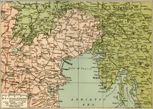 Map of the Italian Fighting Front 1919. Creator: George Philip & Son Ltd
