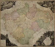 Map of the Kingdom of Bohemia, 1722