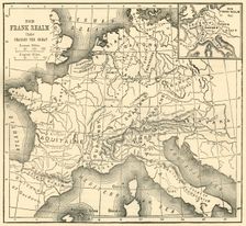 Map of the Kingdom of the Franks Under Charlemagne 1890. Creator: Unknown