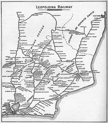 Map of the Leopoldina Railway System 1914