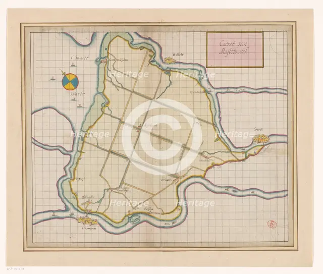 Map of the Mastenbroek polder, 1650-1750. Creator: Anon.