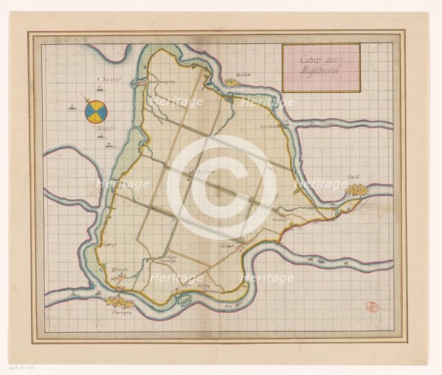 Map of the Mastenbroek polder, 1650-1750. Creator: Anon.