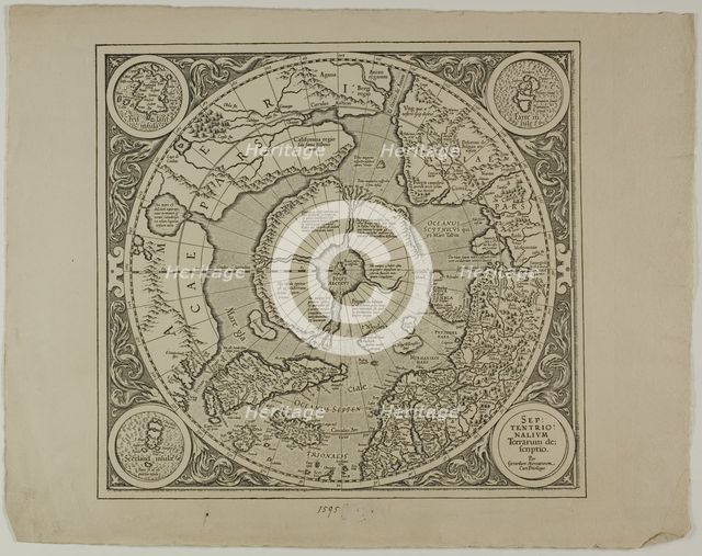Map of the Mercator Projection, 1595, reprinted 1889. Creator: Unknown.