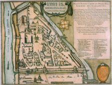 Map of the Moscow Kremlin (Castellum Urbis Moskvae), Russia, 1597. Artist: Willem Blaeu