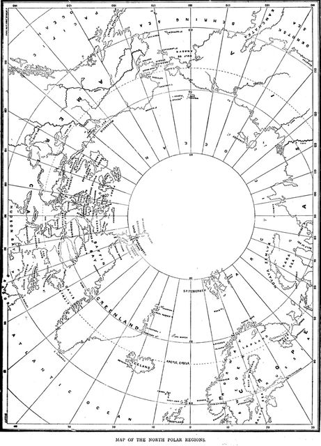 'Map of the North Polar Regions; North Polar Discovery', 1875. Creator: Unknown.
