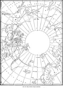 Map of the North Polar Regions; North Polar Discovery 1875. Creator: Unknown