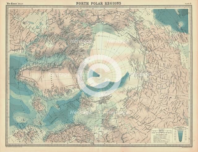 Map of the North Polar Regions. Artist: Unknown.