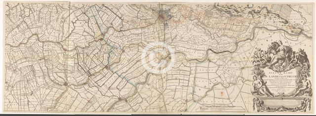 Map of the province of Utrecht (bottom part), 1743. Creators: Thomas Doesburgh, Gerard Hoet.