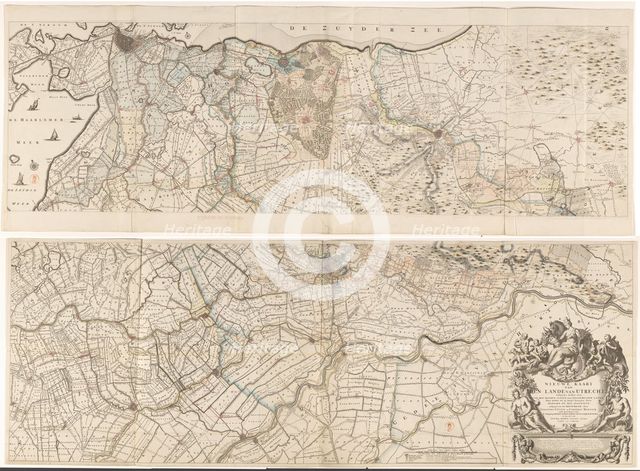 Map of the province of Utrecht, consisting of two parts, 1743. Creators: Gerard Hoet, Thomas Doesburgh.