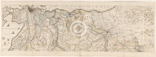 Map of the province of Utrecht (upper part), 1743. Creators: Thomas Doesburgh, Gerard Hoet.