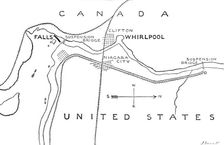 Map of the Rapids and Whirlpool below the Falls of Niagara, 1883. Creator: Joseph Swain