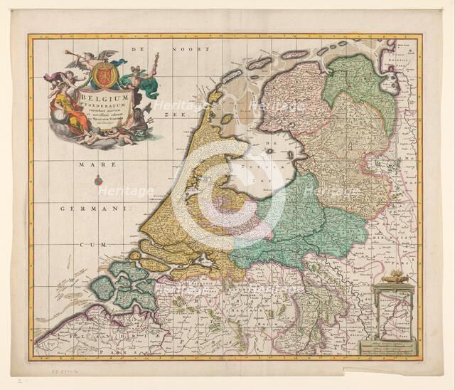 Map of the Republic of the Seven United Netherlands, 1677-1679. Creator: Nicolaes Visscher.