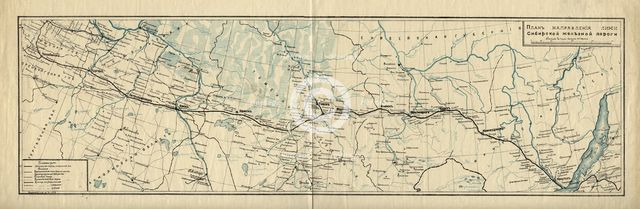 Map of the Route of the Siberian Railway Line, 1891-1916.. Creator: Unknown.