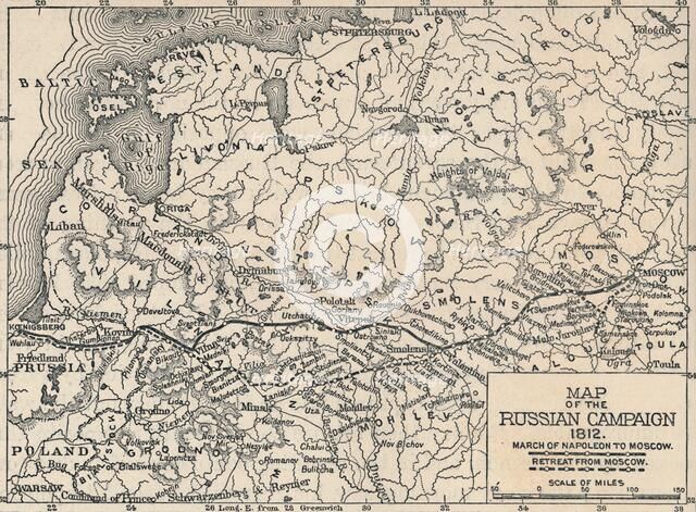 'Map of the Russian Campaign, 1812', (1896). Artist: Unknown.