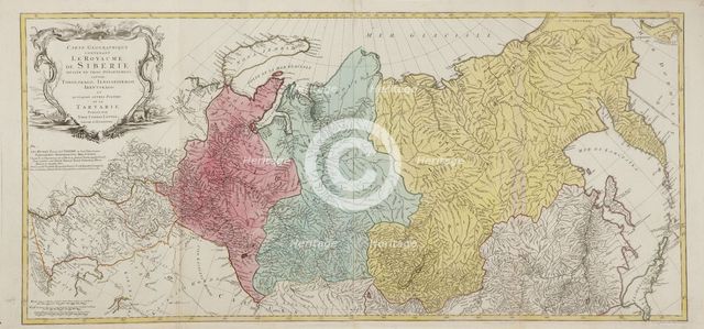 Map of the Russian Empire. Artist: Lotter, Tobias Conrad (1717-1777)