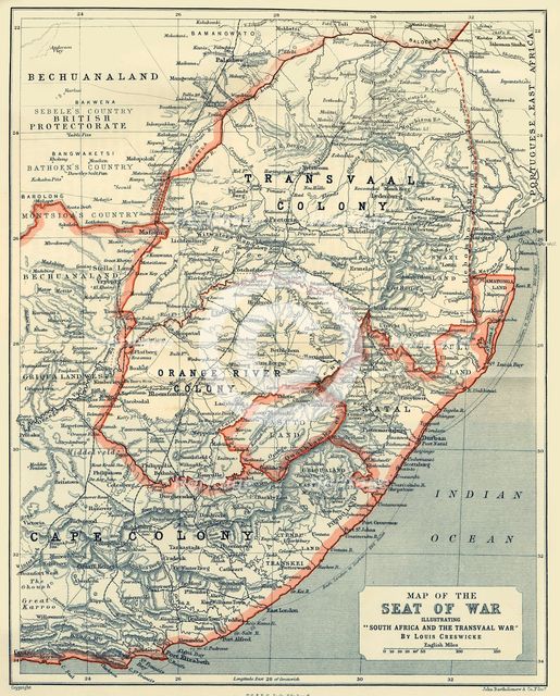 'Map of the Seat of War', 1900. Creator: Unknown.