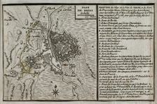Map of the siege of the town of Neisse by General Harsch's Austrian army, 1758 (1765). Creator: Jean de Beaurain