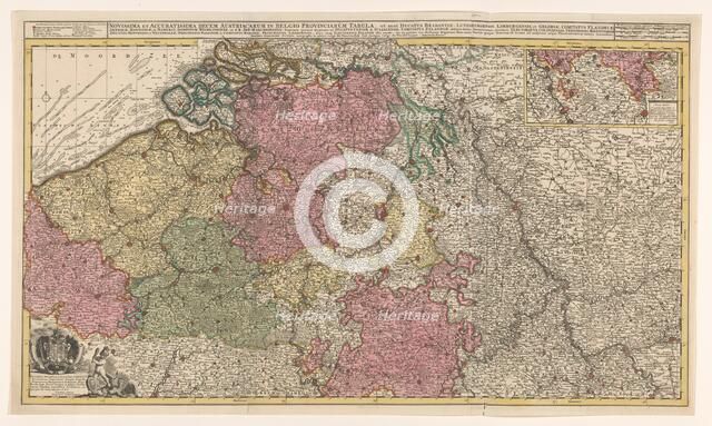 Map of the southern (Austrian) Netherlands, 1719. Creator: Joachim Ottens.