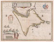 Map of the Strait of Magellan, 1635-1664. Creator: Willem Blaeu