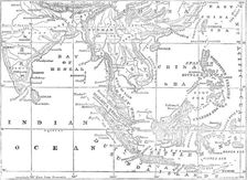 Map of the Strait of Malacca, 1874. Creator: Unknown