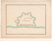 Map of Thionville, c.1710. Creator: Anon