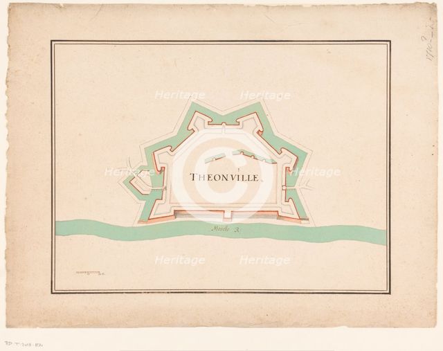 Map of Thionville, c.1710. Creator: Anon.