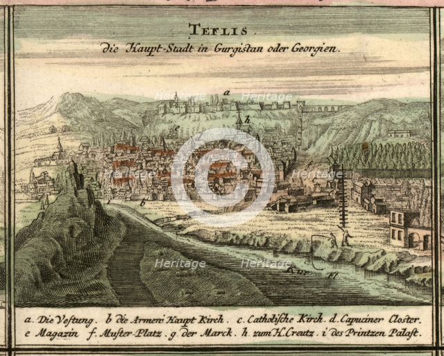 Map of Tiflis, 1762.