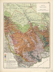 Map of Tomsk Province, 1914. Creator: Resettlement Department of the Land Regulation and Agriculture Administration
