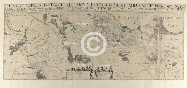 Map of Ukraine, 1650. Creator: Le Vasseur de Beauplan, Guillaume (ca 1600-1673).