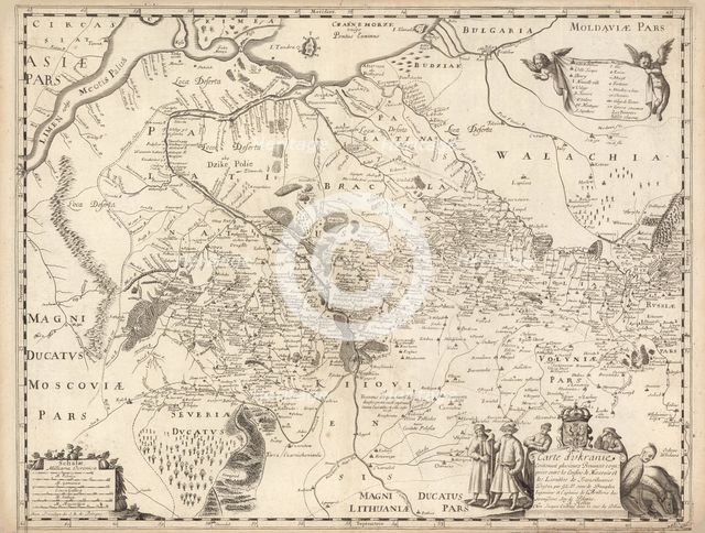 Map of Ukraine, 1660. Creator: Le Vasseur de Beauplan, Guillaume (ca 1600-1673).