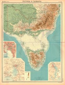 Map of Victoria and Tasmania