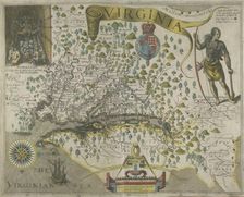 Map of Virginia, 1618. Creator: Theodor de Bry