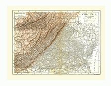 Map of Virginia, USA, c1900. Artist: Carl Hentschel