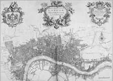 Map of Westminster, the City of London and Southwark, 1720. Artist: Anon