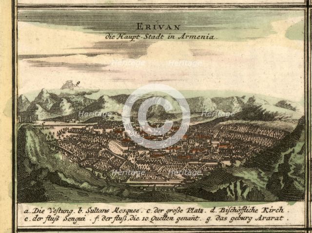 Map of Yerevan , 1762.