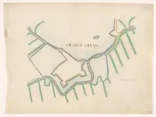 Map of Zwartsluis Fortification, c.1650-c.1799. Creator: Anon
