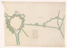 Map of Zwolle fortress, c.1650-c.1799. Creator: Anon