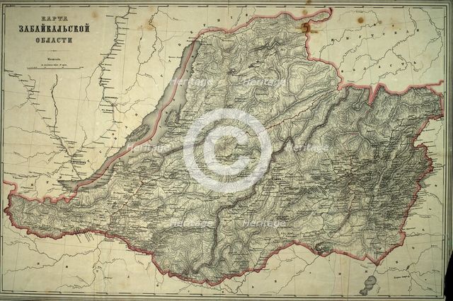 Map of Zabaikal'sk Province, Before 1914. Creator: A. Ilina.