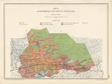 Map on the drainage of the Barabinsk steppe in the Tomsk province, Kainsk district, 1914. Creator: Resettlement Department of the Land Regulation and Agriculture Administration