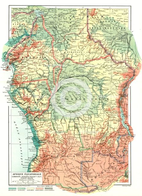 ''Map, Afrique Equatoriale; L'Ouest Africain', 1914. Creator: Unknown.