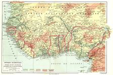 'Map, Afrique Occidentale; L'Ouest Africain 1914. Creator: Unknown