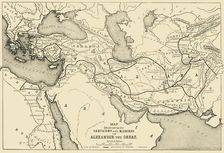 Map Illustrating the Campaigns and Marches of Alexander the Great 1890. Creator: Unknown