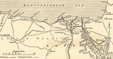 Map illustrating the Campaigns in Egypt from February, 1915, to May, 1916 . Creator: Unknown