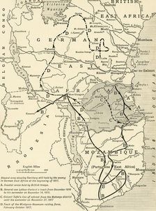 Map illustrating the Closing Phases of the East African Campaign, 1917-18 (c1920). Creator: Unknown
