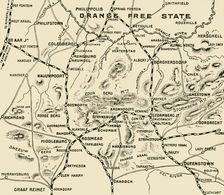 Map Illustrating the Operations on the South of the Orange River 1900. Creator: Unknown